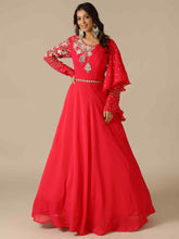 Rani Two-Tone Georgette Gown - House of Surya